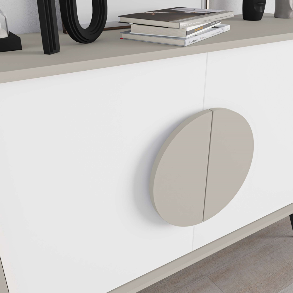 Decortie Gora Sandstone and White Console Sideboard Image 3