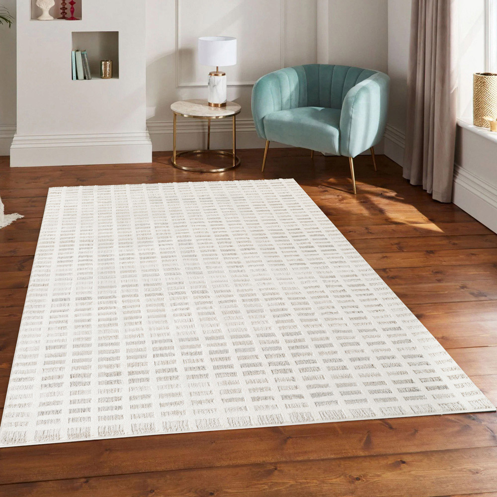 Desire Rugs Mabel Stone Grid Design Rug 200 x 290cm Image 2