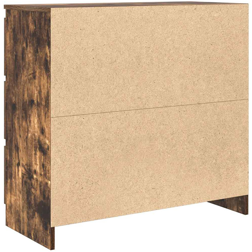 vidaXL 3 Drawer Smoked Oak Sideboard Image 8