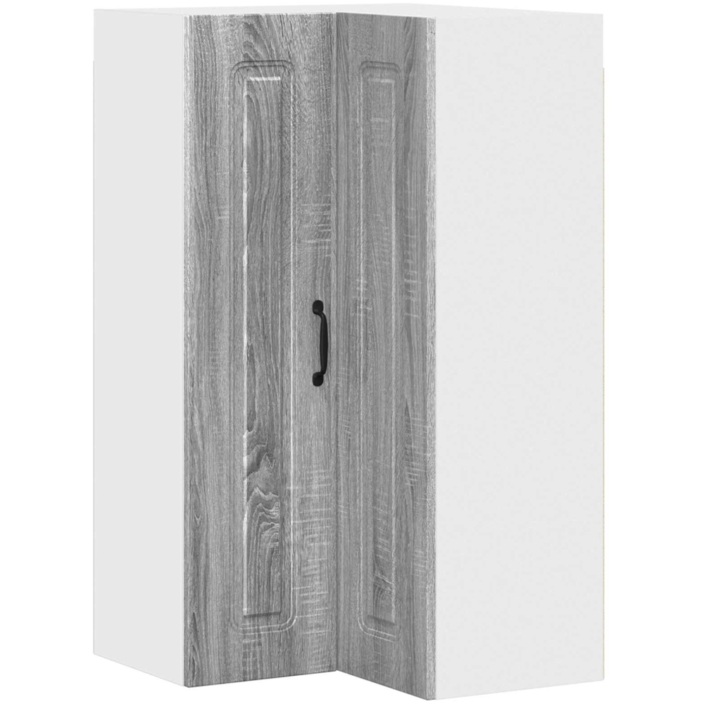 vidaXL 2 Door Grey Sonoma Kitchen Wall Corner Cabinet Image 2