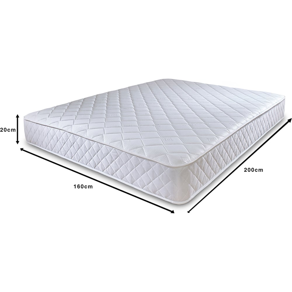 Extreme Comfort European King Size White Open Coil Spring Mattress Image 4