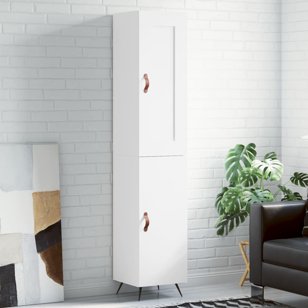 vidaXL 2 Door White Highboard Image 1