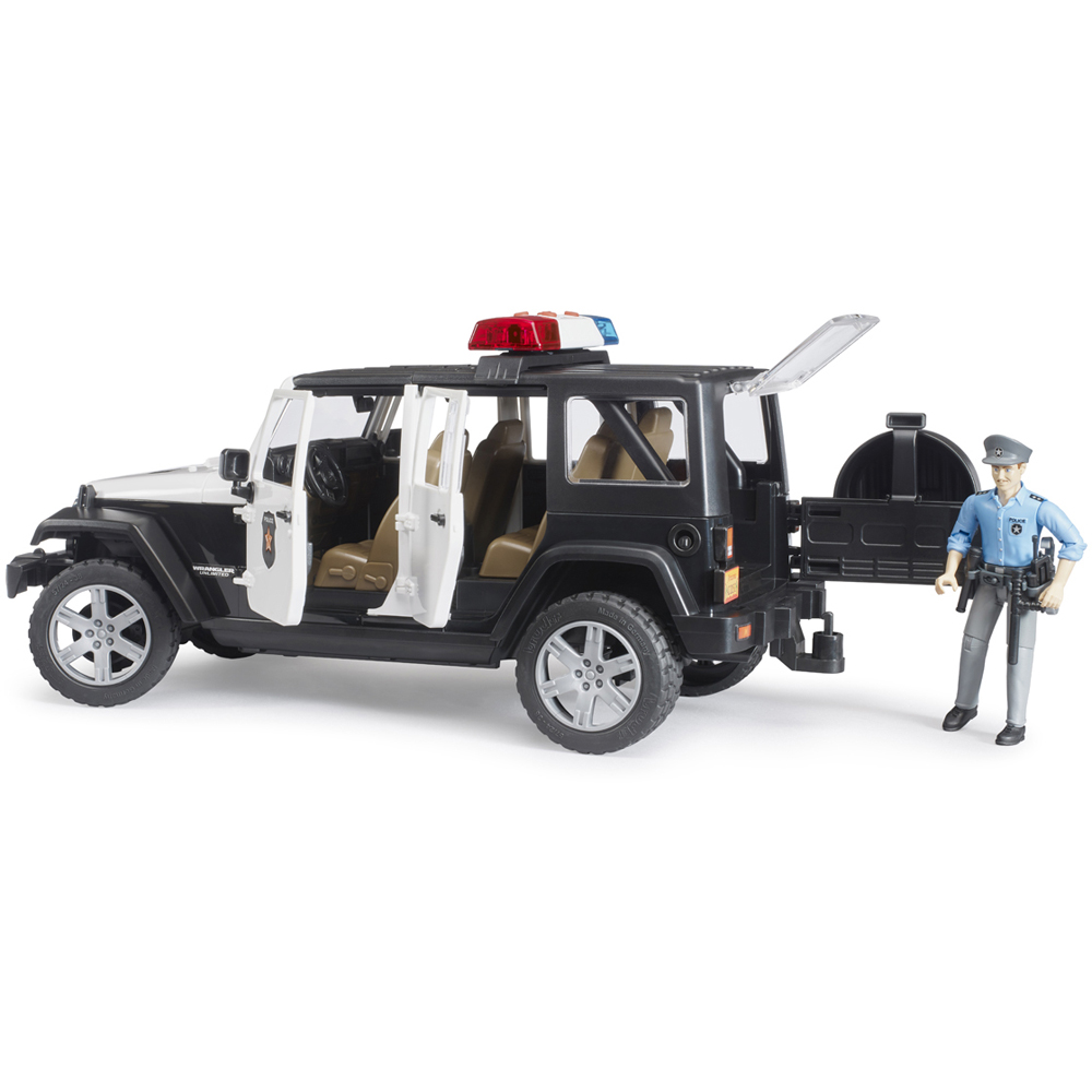 Bruder Kids Jeep Wrangler Unlimited Rubicon Police Officer Emergency Response Playset Model Image 8