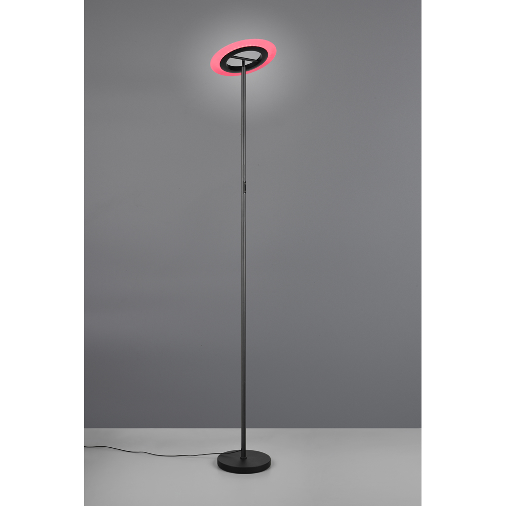 TRIO Samba Matt Black LED Floor Lamp with Remote Control Image 6
