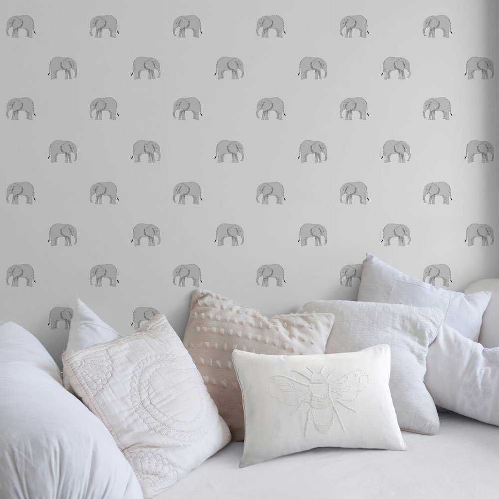 Sophie Allport Elephant Grey Wallpaper Image 3