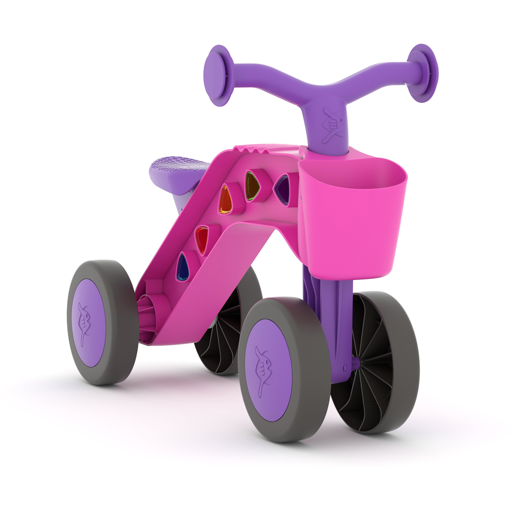 Chillafish ItsiBitsi Fuchsia Ride On with Play Blocks and Storage Basket Image 3