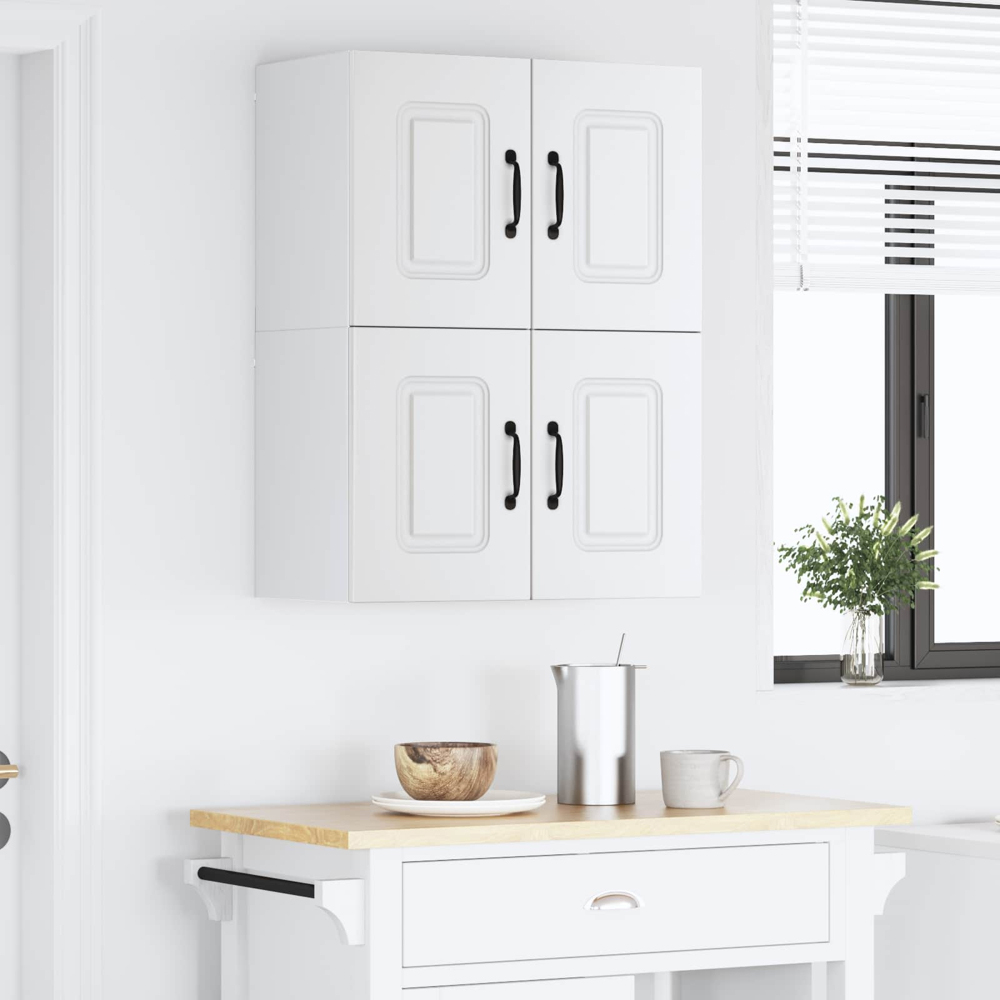 vidaXL Kalmar 2 Door White Wall Mounted Kitchen Cabinet Set of 2 Image 9