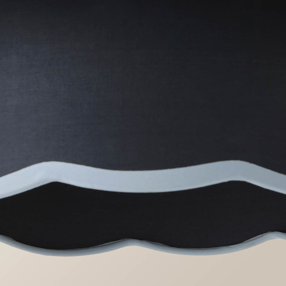 ValueLights Sloane 2 Tier Navy Colour Clash Scalloped Shade Image 4