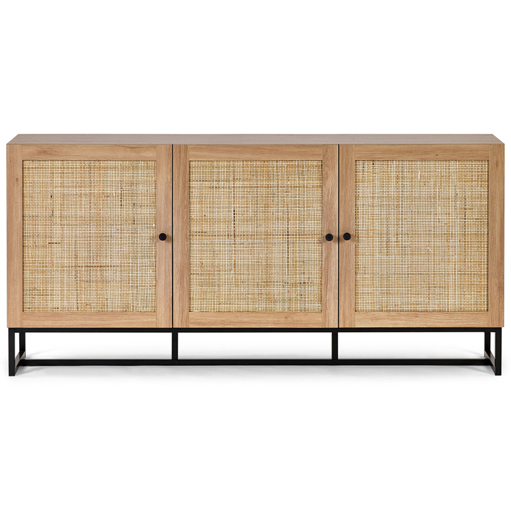 Julian Bowen Padstow 3 Door Oak Sideboard Image 3