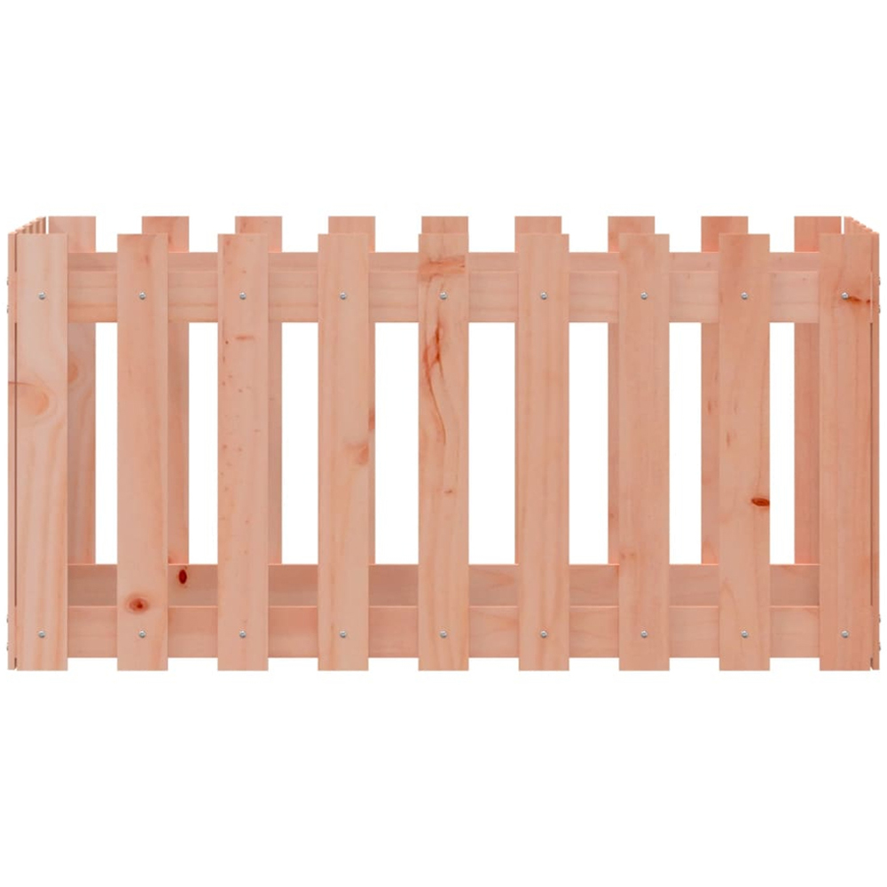 vidaXL Natural Fence Design Solid Douglas Wood Raised Garden Bed 100 x 50 x 50cm Image 4