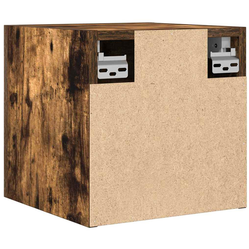 vidaXL Single Door Brown Smoked Oak Wall Mounted TV Cabinet Image 7