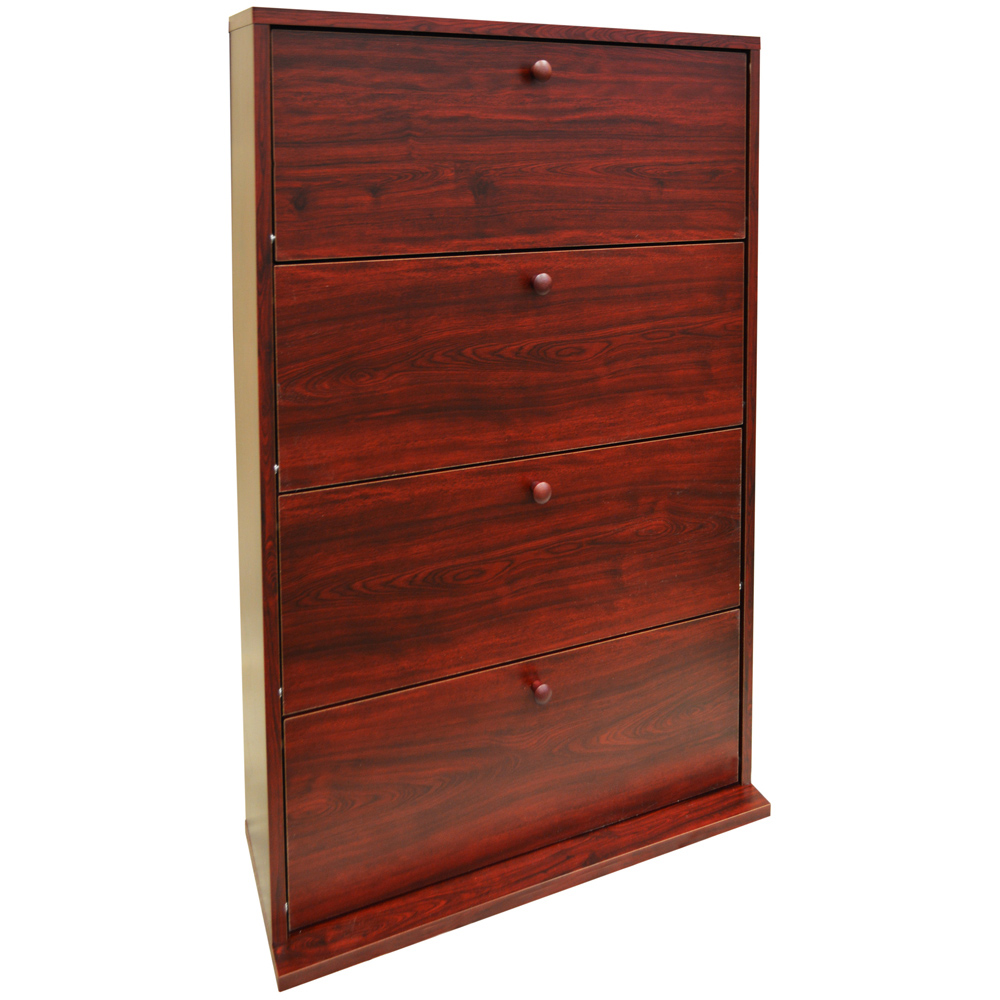Watsons CD 200 Mahogany 4 Tilting Drawer CD and DVD Media Storage Cabinet Image 2