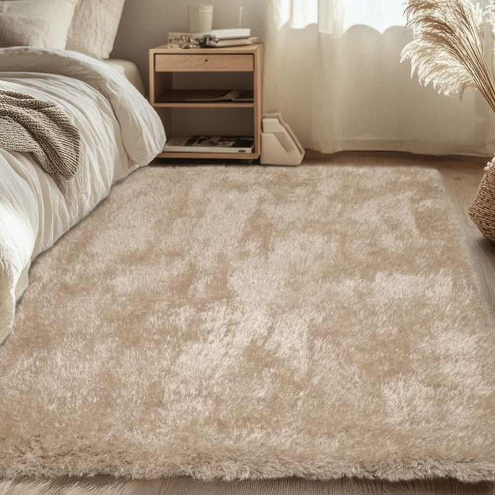 Homemaker Opulence Natural Shaggy Rug 77 x 140cm Image 1