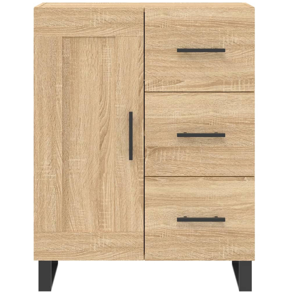 vidaXL Single Door 3 Drawer 3 Shelf Sonoma Oak Highboard Image 8