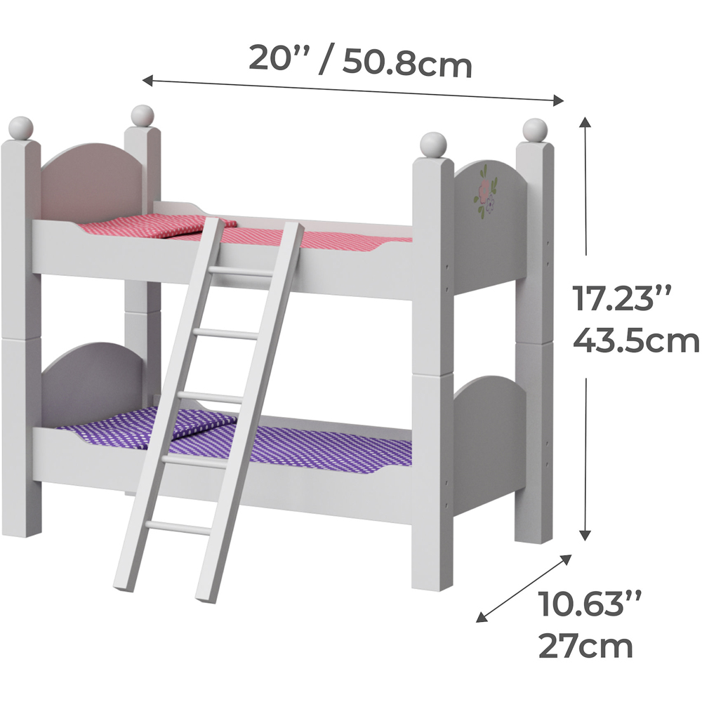 Teamson Kids Olivia's Little World Little Princess Doll Double Bunk Bed 18 inch Image 8