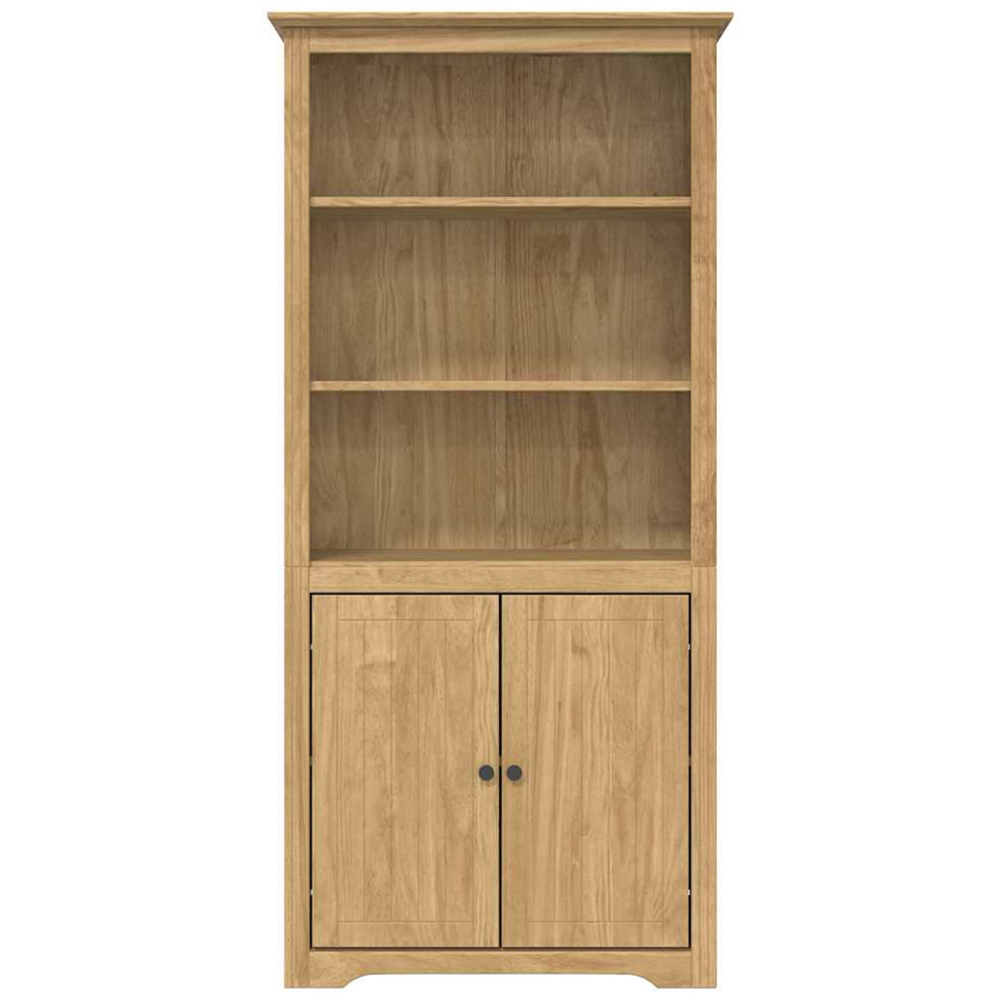 vidaXL Bodo 2 Door 3 Shelf Honey Brown Bookcase Image 4