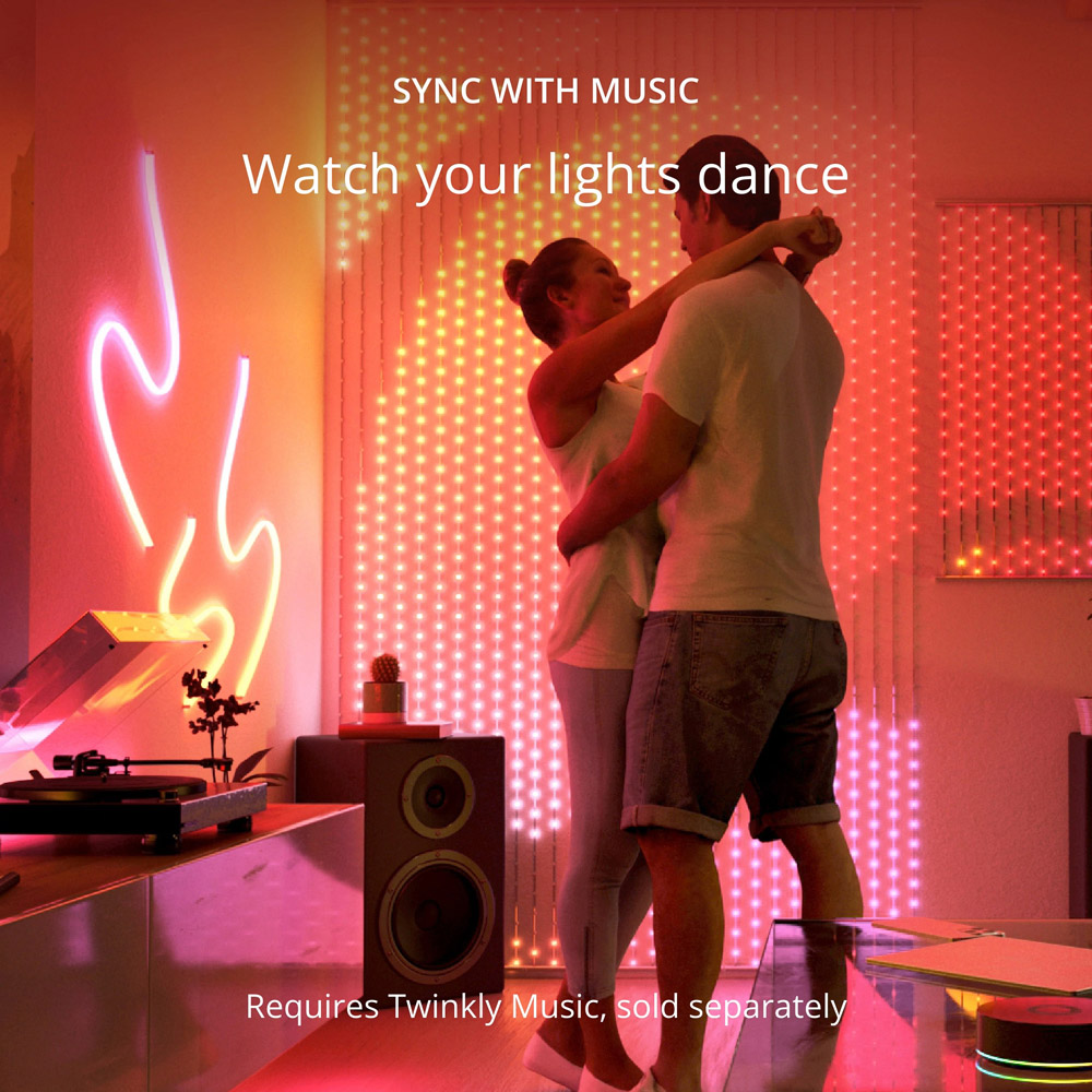 Twinkly Dots 200 RGB LED Smart Black Cable String Light 10m Image 7