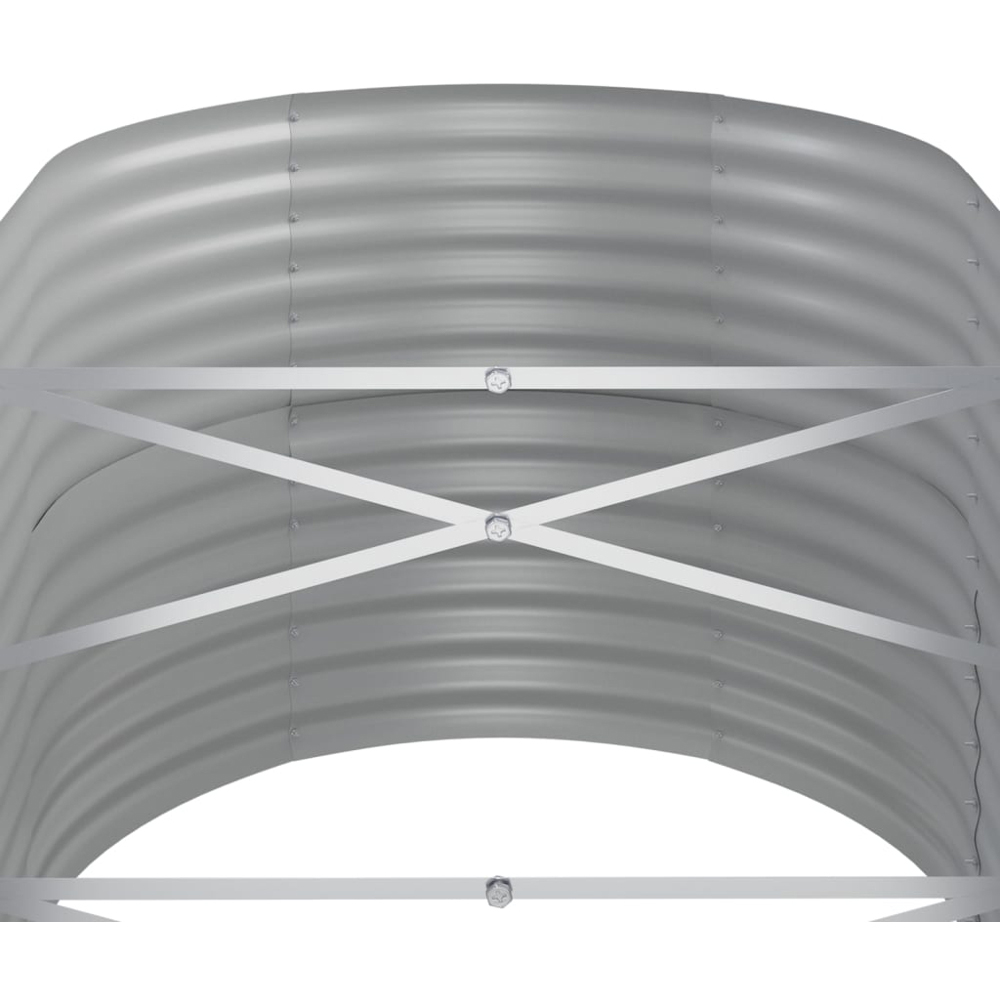 vidaXL Brown Galvanised Steel Raised Garden Bed 68 x 80 x 368cm Image 4