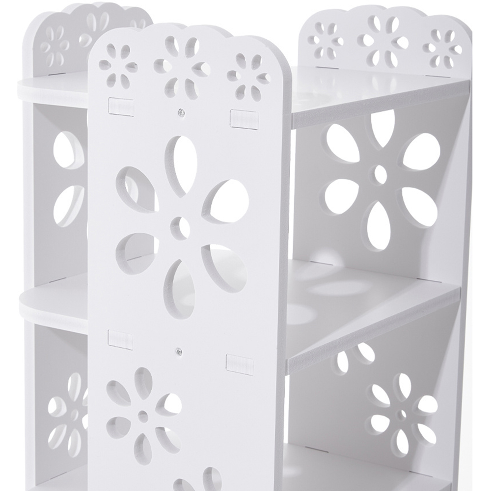 H&O Direct 6 Tier White Open Shoe Rack Image 4