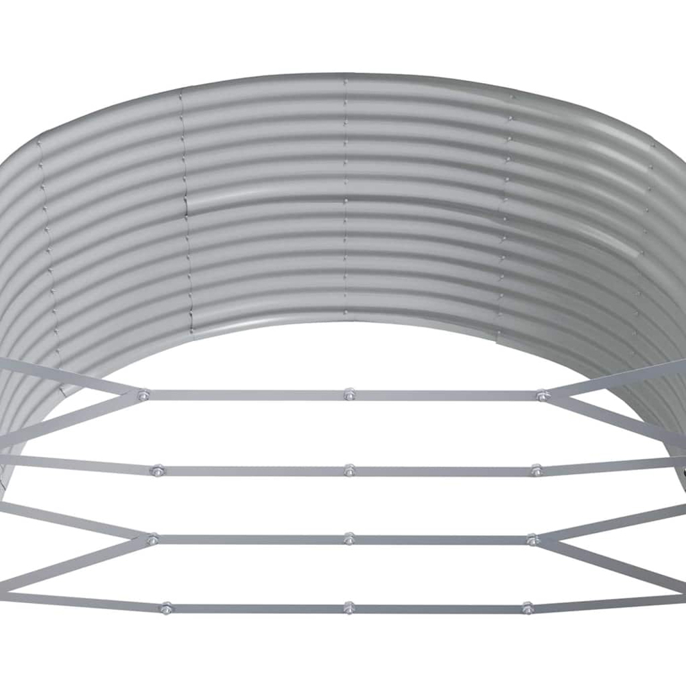 vidaXL Anthracite Galvanised Steel Raised Garden Bed 68 x 367 x 140cm Image 5