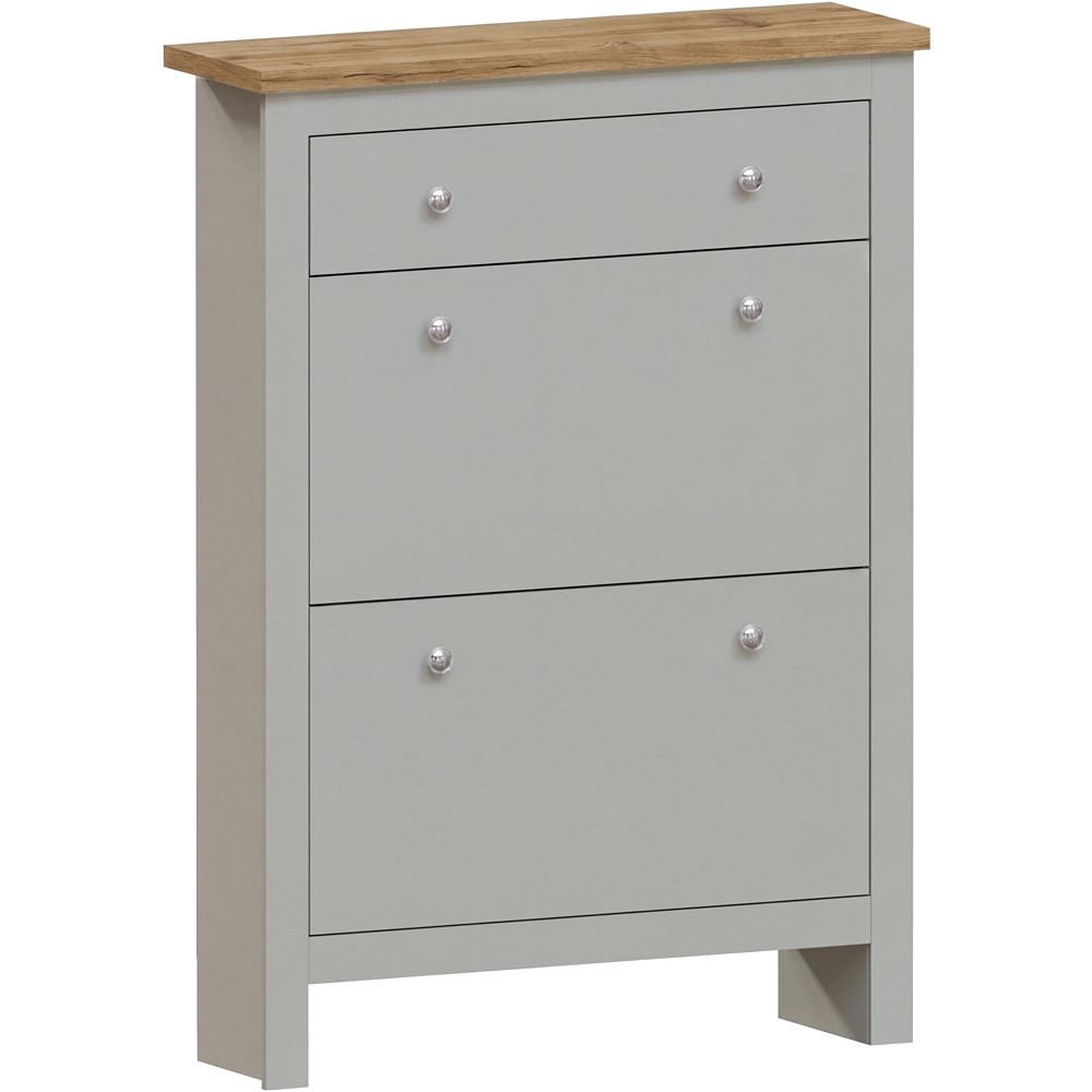 VIDA DESIGNS Arlington Grey Shoe Cabinet Image 2