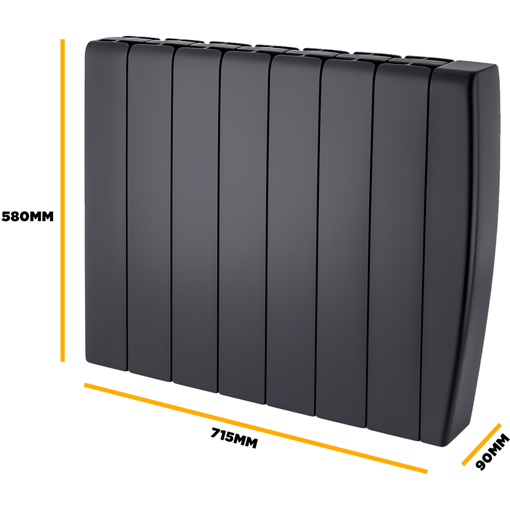 TCP Smart Black Ceramic Electric Radiator 2000W Image 7