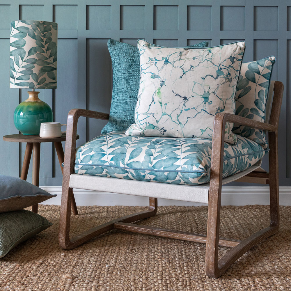 Voyage Maison Carrara Ocean Printed Feather Rich Cushion 50 x 50cm Image 2