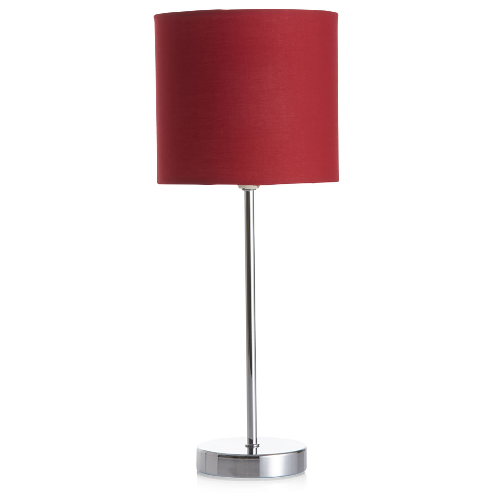 red lamp shade wilko