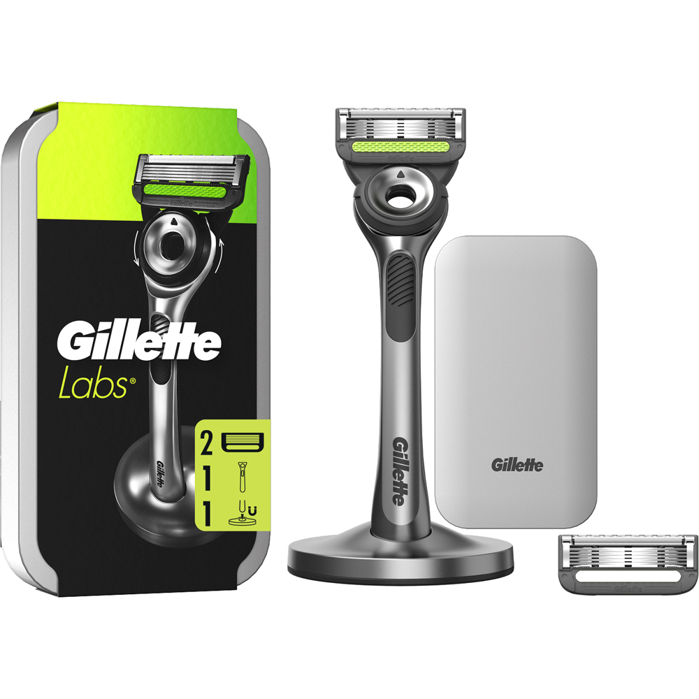 Gillette Labs 6 Piece Exfoliating Bar Razor Shaving Kit Image 2