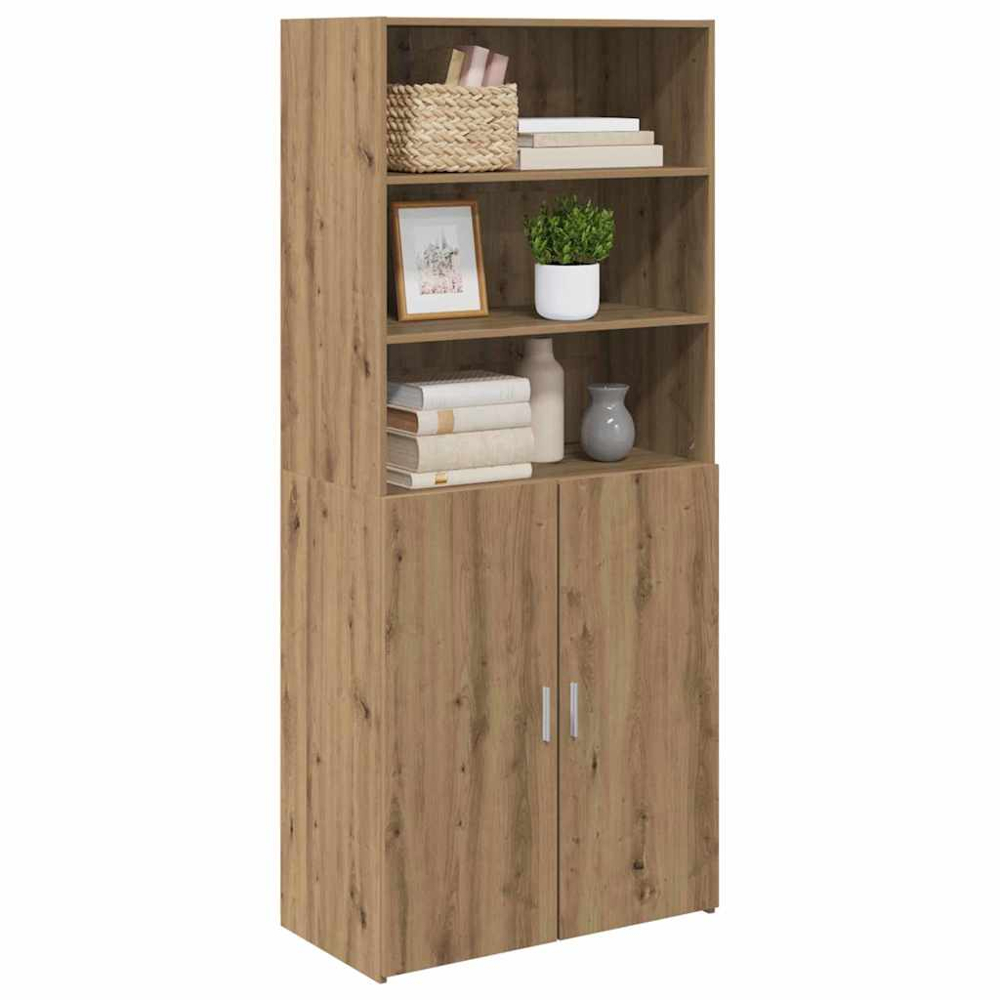 vidaXL 2 Door 3 Shelf Artisan Oak Sideboard Image 3