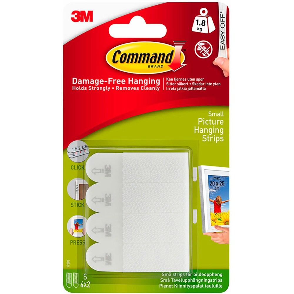 Command Damage Free Small Picture Hanging Strip 8 Pack Image 1