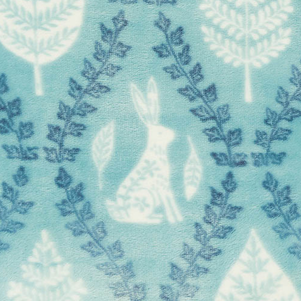Helena Springfield Woodland Trellis Blue Fleece Throw 140 x 180cm Image 3