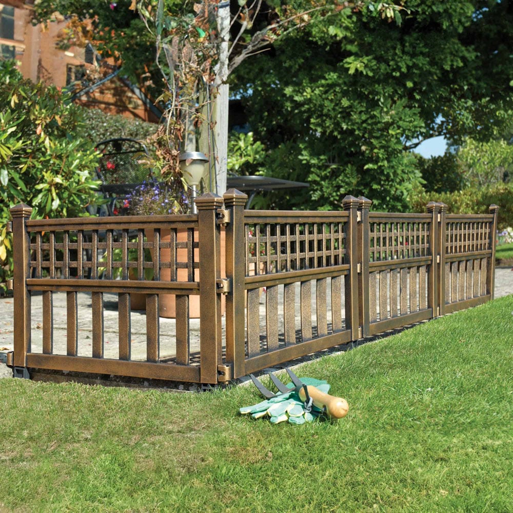 Greenhurst Bronze 4 Pack 36 x 61cm Plastic Fence Panels Image 2