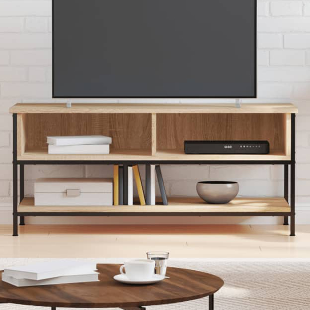vidaXL 3 Shelf Sonoma Oak TV Cabinet Image 1