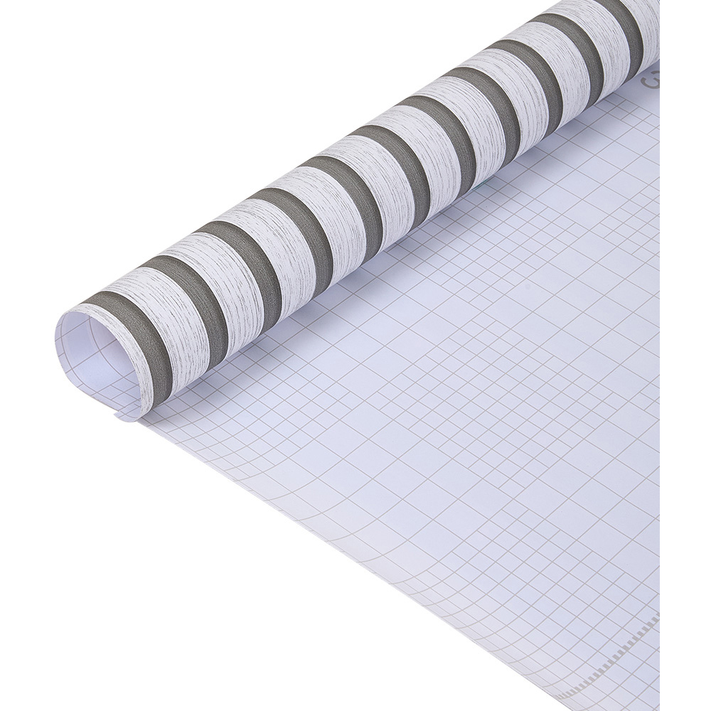 Living and Home Wood Grain Stripe White Rectangle PVC Self Adhesive Wall Sticker 10 Pack Image 4