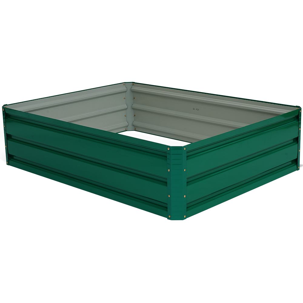 Costway Green Metal Raised Outdoor Garden Bed Image 4