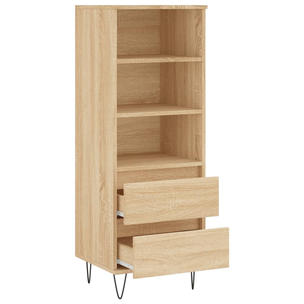 vidaXL 2 Drawer 3 Shelf Sonoma Oak Highboard Image 6