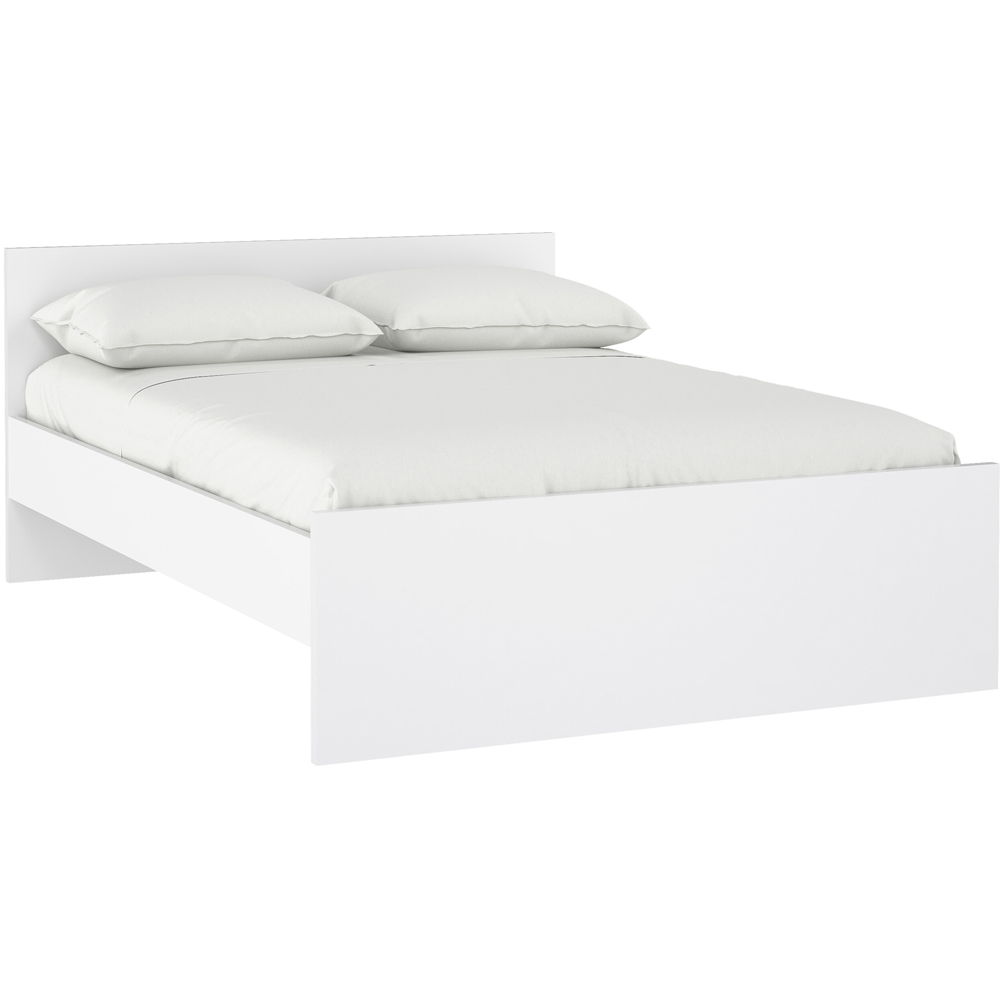 Florence Double White High Gloss Bed Frame Image 2