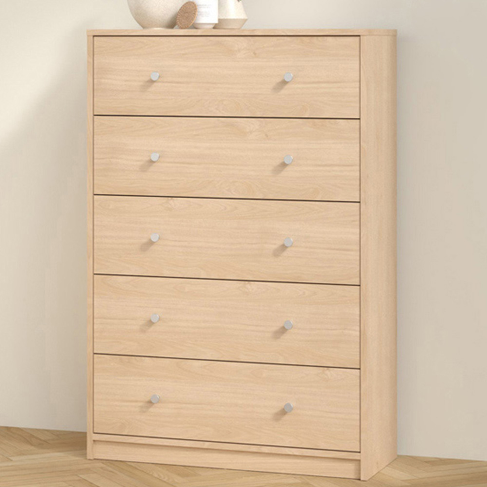 Furniture To Go May 5 Drawer Jackson Hickory Oak Chest of Drawers Image 1