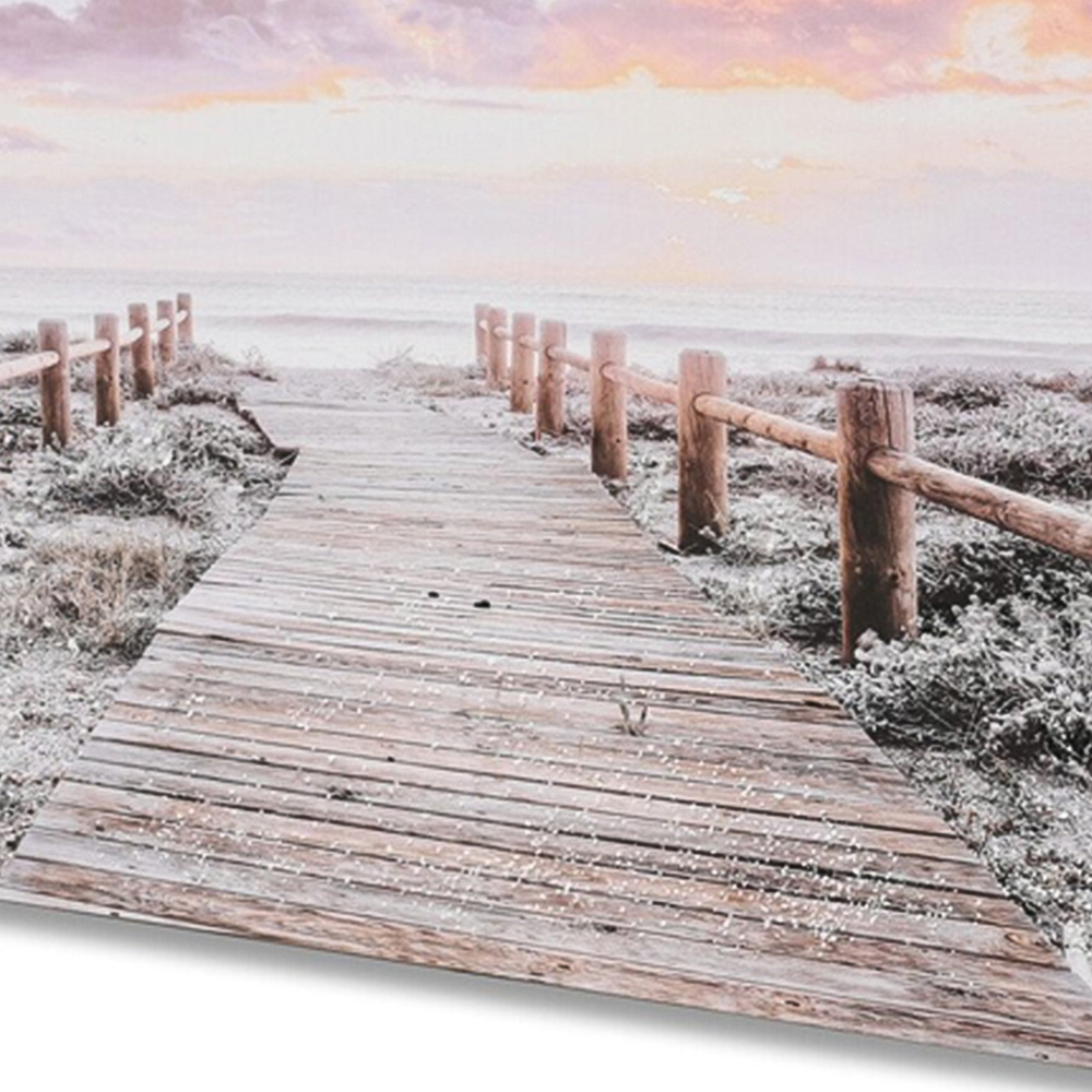 Beach Path Embellished Canvas - Pink Image 6
