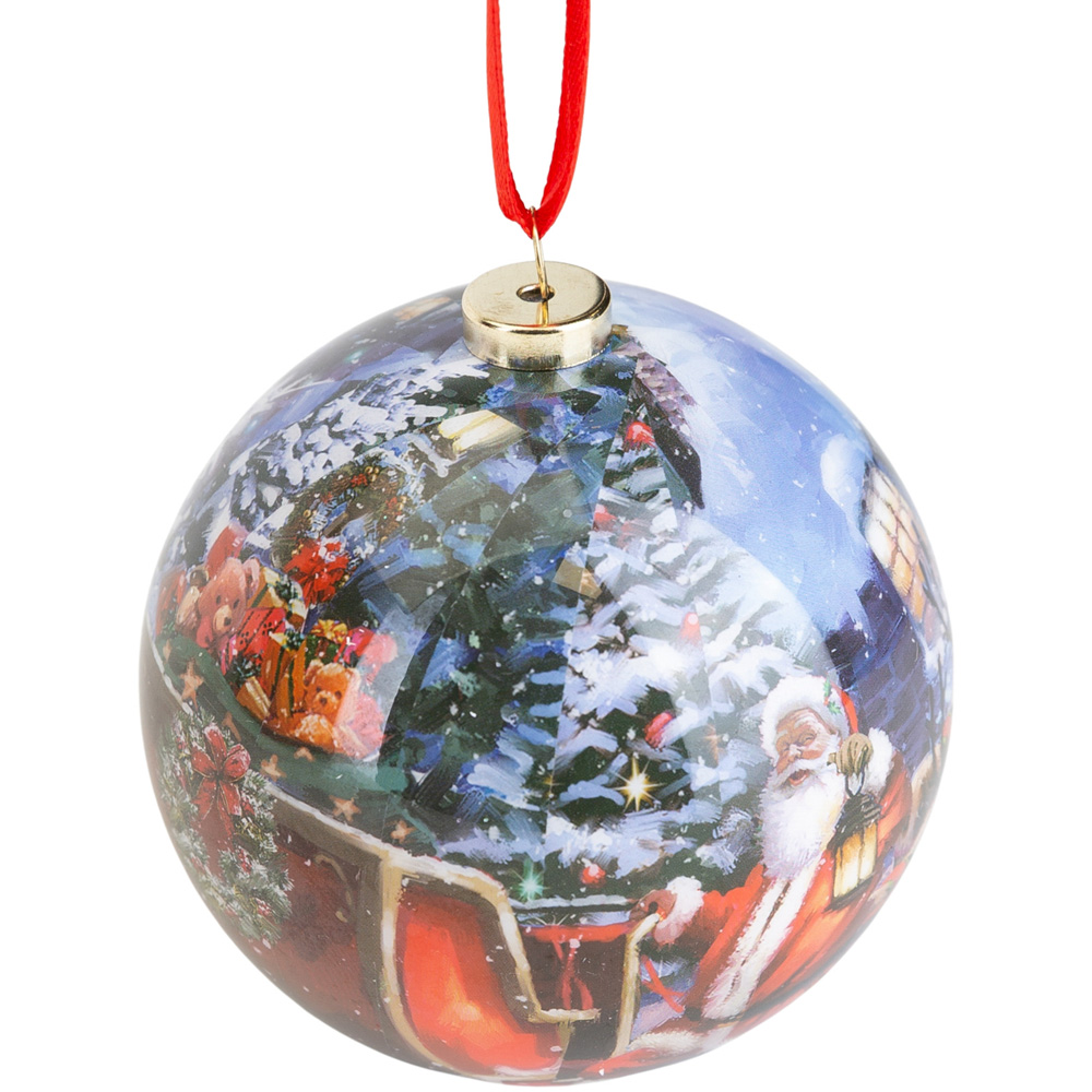 The Christmas Gift Co Red Traditional Christmas Baubles 7 Pack Image 6