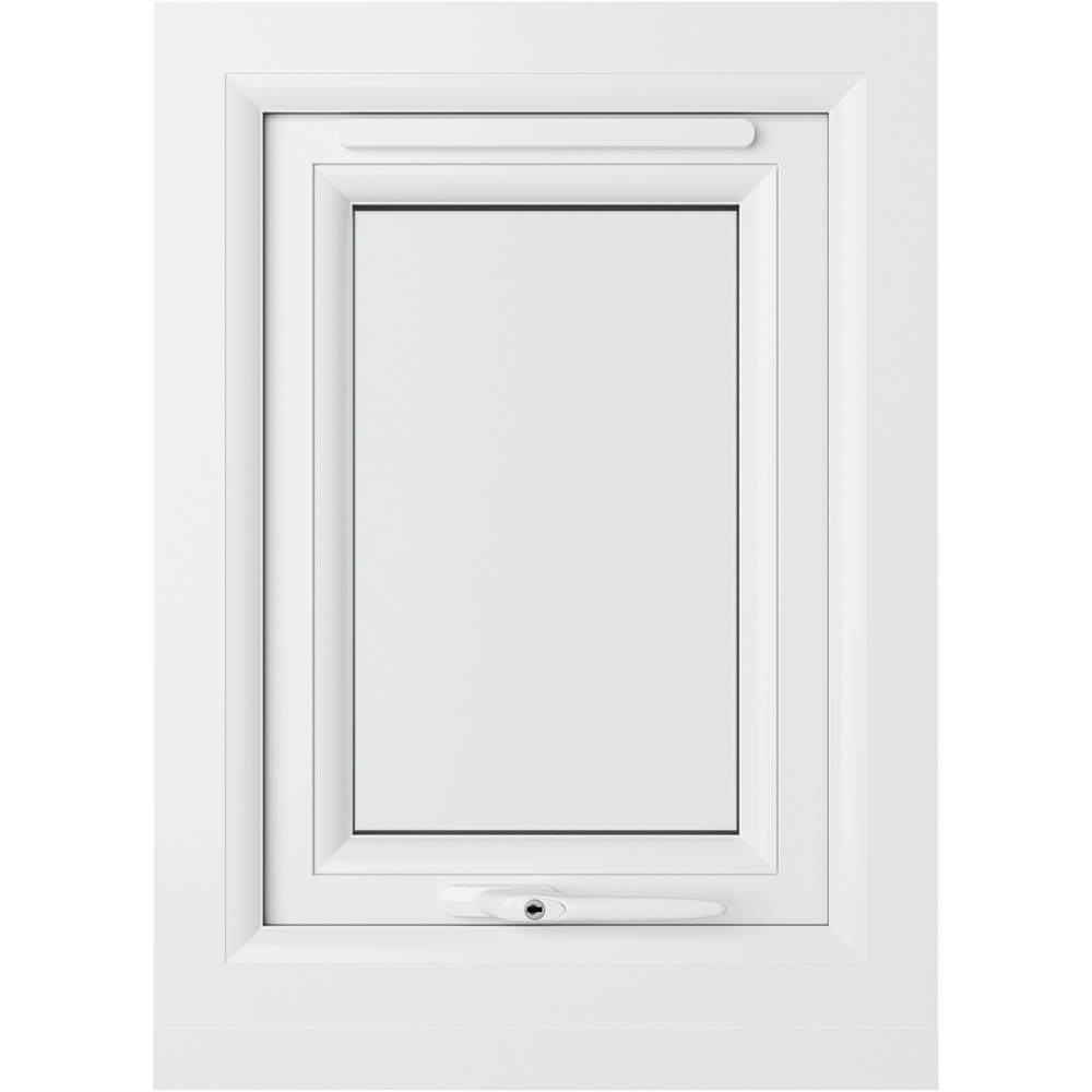 Crystal uPVC Double Glazed Window Top Hung Opener Grey White Clear Glass 440x610mm Image 2