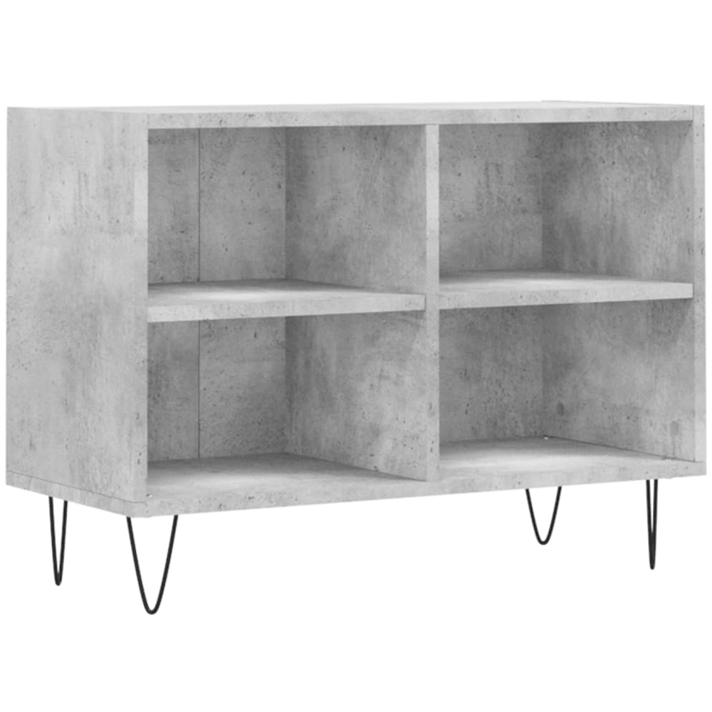 vidaXL 4 Shelf Concrete Grey TV Cabinet Image 2