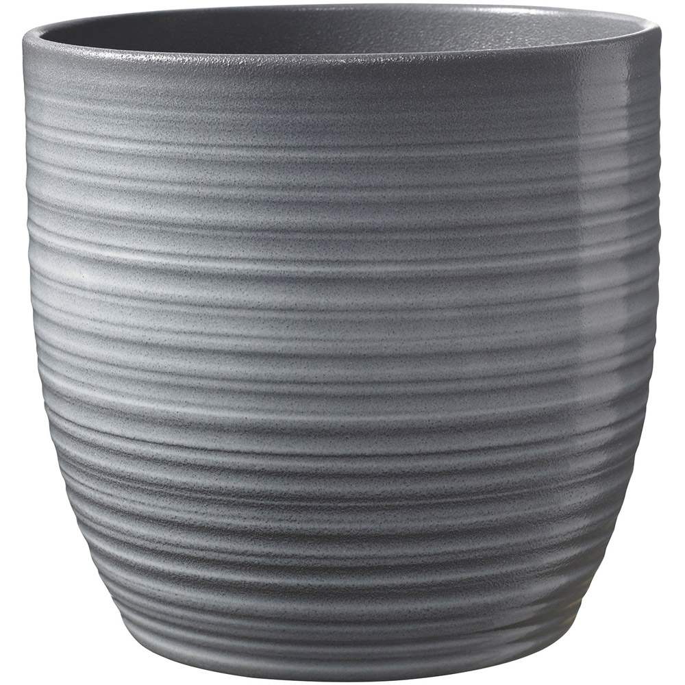 Bergamo Light Grey Planter 18cm Image