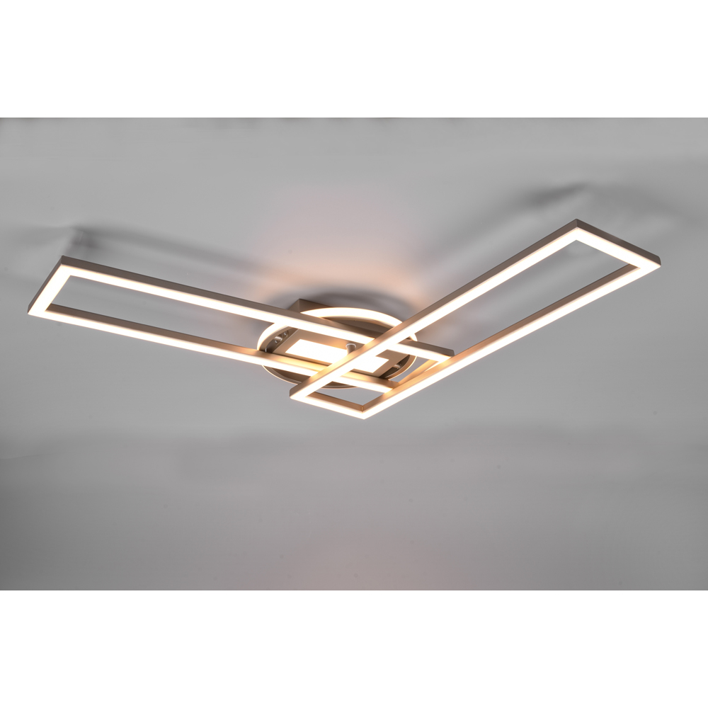 TRIO Twister Matt Nickel LED Ceiling Light Image 3