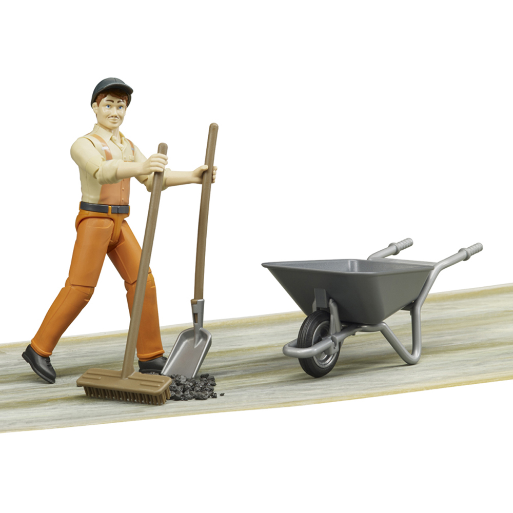 Bruder Kids bworld Municipal Worker Figure and Accessories Playset Model Image 5