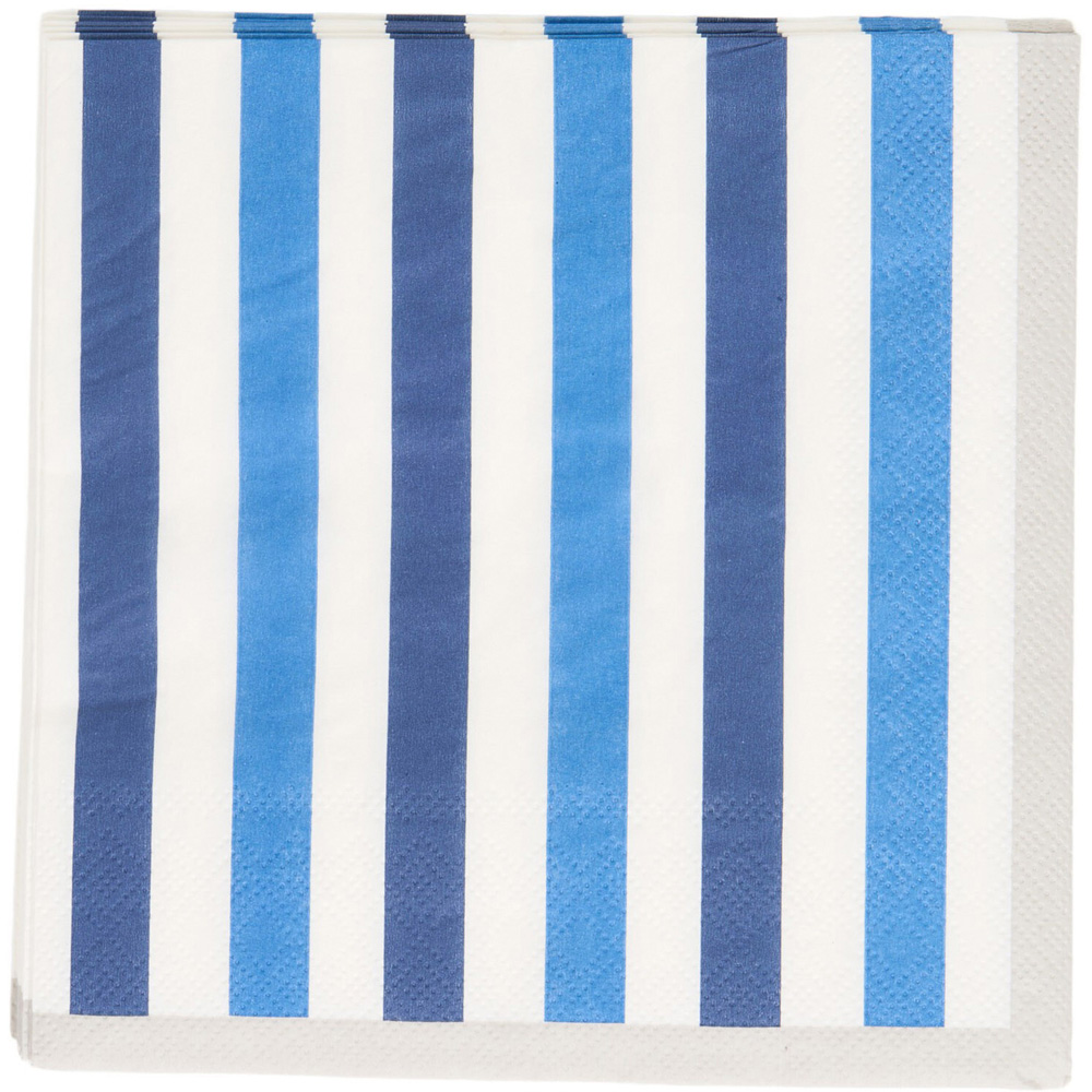Pack of 20 Blue Tone Party Napkins Image 3