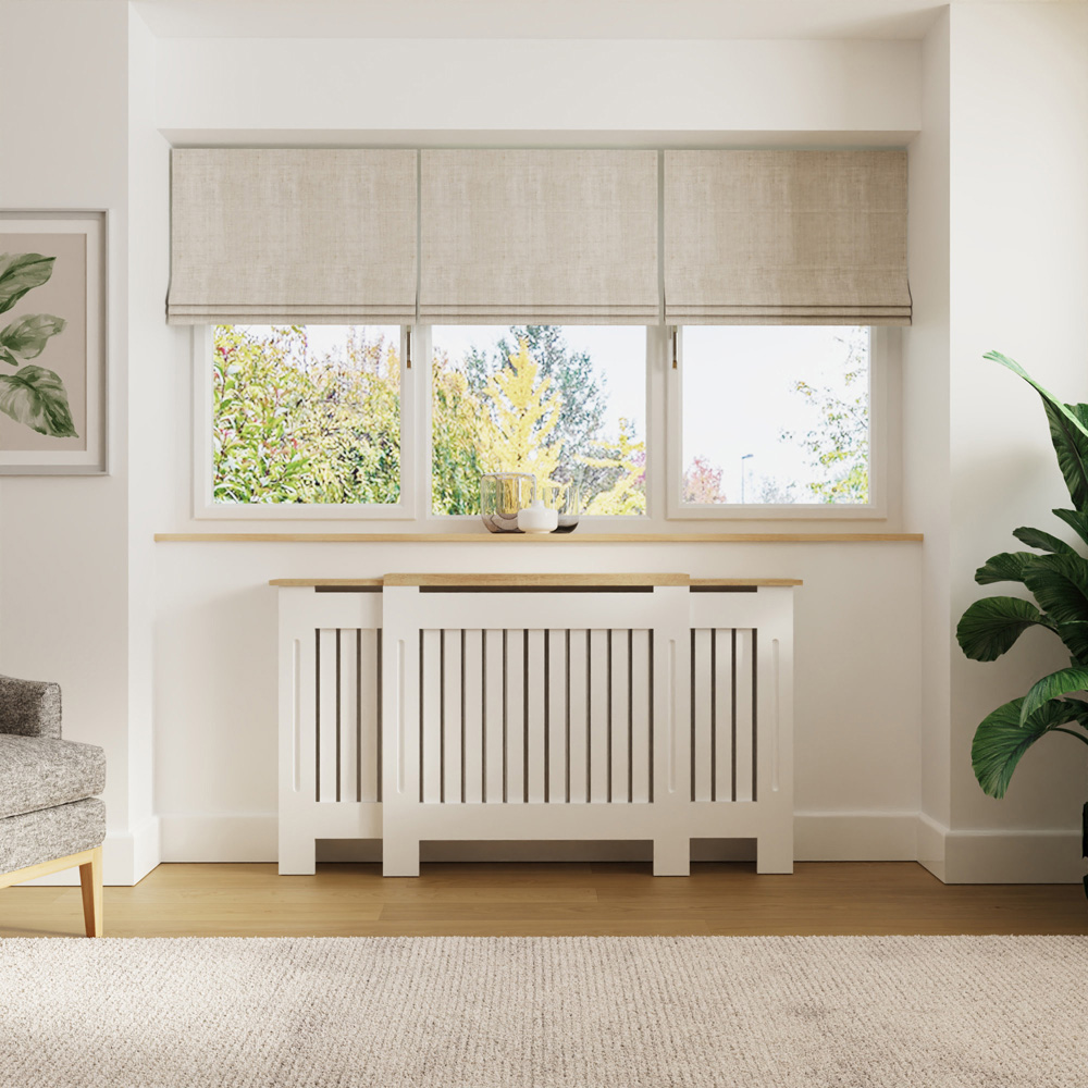 GFW Longslow White Adjustable Radiator Cover Image 8