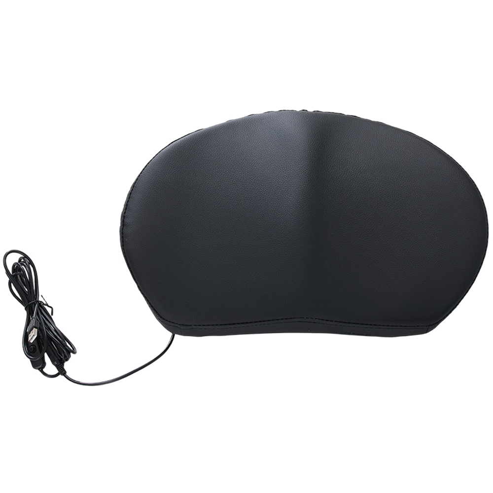 Living and Home Black and Pink Cat Ear Design Gaming Chair with Massage Lumbar Pillow Image 8
