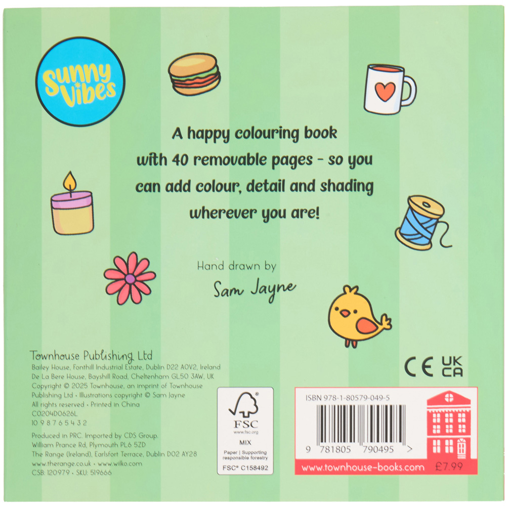 Sunny Vibes Pocket Colouring Book Image 6